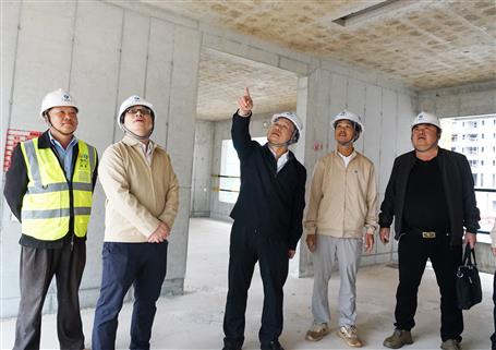 覃振华到冶建桂鸿分公司项目开展第四序度清静生产质量综合大检查