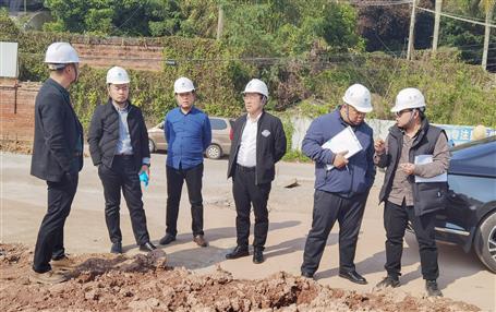 廖立波到第九分公司项目调研指导事情